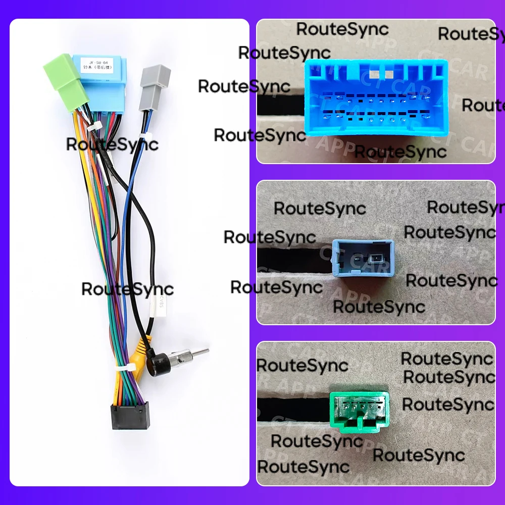 Car Android Player 2Din Stereo Radio Adapter Power Connector Retain Original Factory Camera Power Cable Accessories For Suzuki