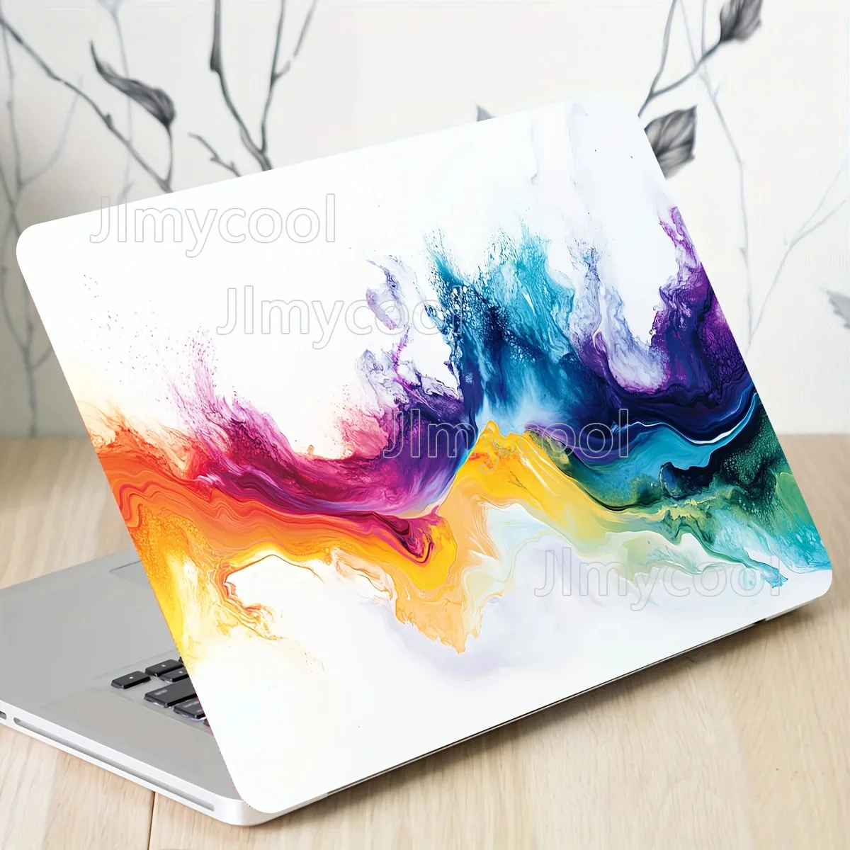 

2 Piece Ink Splash Rainbow Laptop Art Decal Case Universal Netbook Skin Sticker Non-Repeatable Make Tian's Laptop Skin