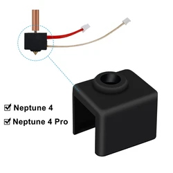 Silicone Socks For Elegoo Neptune 4/ 4 Pro Heating Block Kit , 1~10pcs Wholesale 3D Printer Heaterblock For Neptune4 Parts