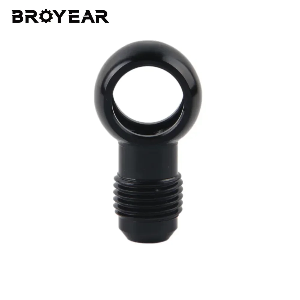 Broyear Aluminum Banjo Adaptor Bolt AN3 AN4 AN6 AN8 AN10 An To 12mm 14mm 16mm 18mm Brake Fitting Black
