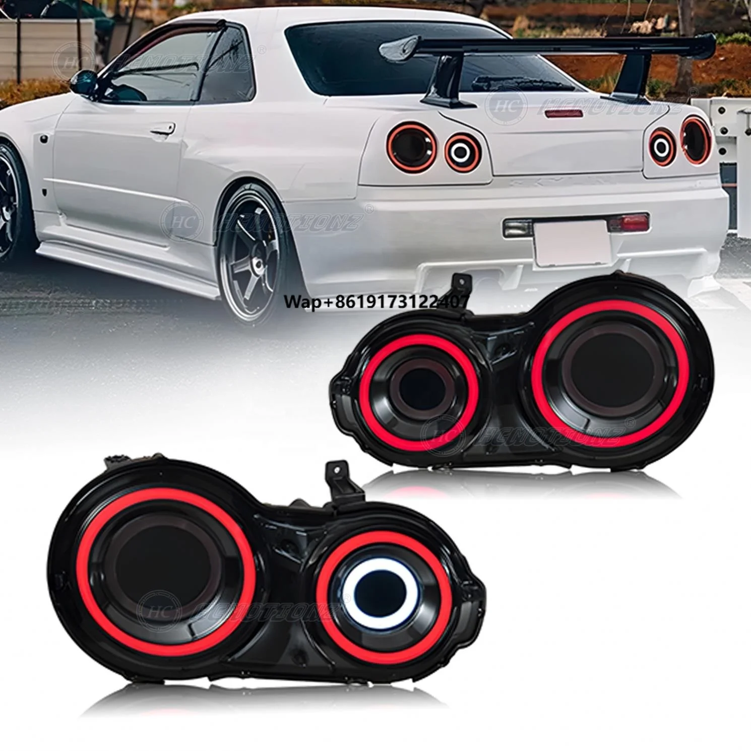 

LED Rear Lamps Car Assembly Accessories 2007-2017 GTR R35 DRL Start up Animation Tail Lights for GT-R