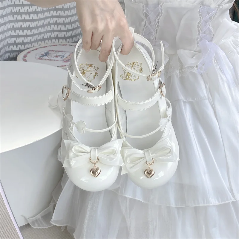 Lolita Sweetheart Love Song Original Bottom Heel Round Head Cute Student Mary Jane Spring/autumn Sweet Loli Women's Shoes