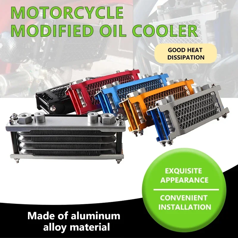 

Motorcycle Oil Radiator Cooler Engine Cooling Universal For 110cc 125cc 140cc Dirt Bike Pit Bike Monkey Quad ATV Motocross Moto