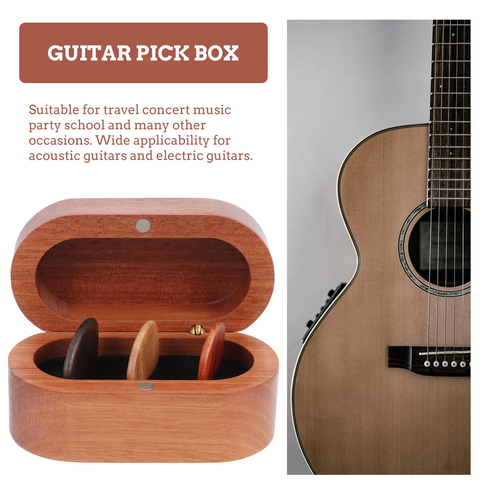 

Solid Wood Guitar Storage Holders Classical Container Case Smooth Polished