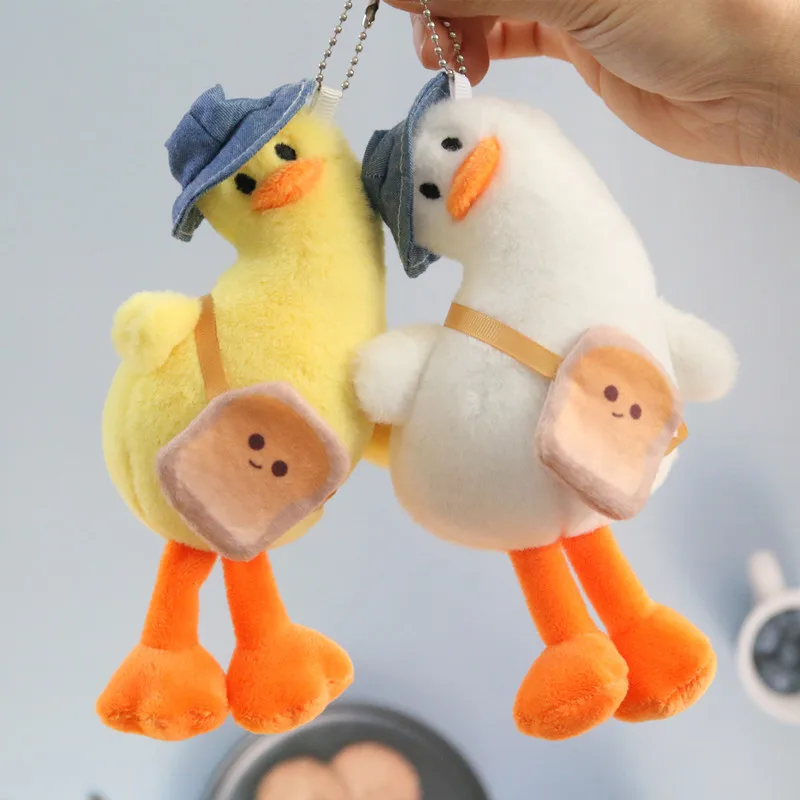 مضحك أفخم البطة المفاتيح متذبذب كيسينغ ديشانفور الرقبة بطة سحر محشوة التعلم الإبداعية فتاة هدية الكريسماس للنساء فتاة أكياس