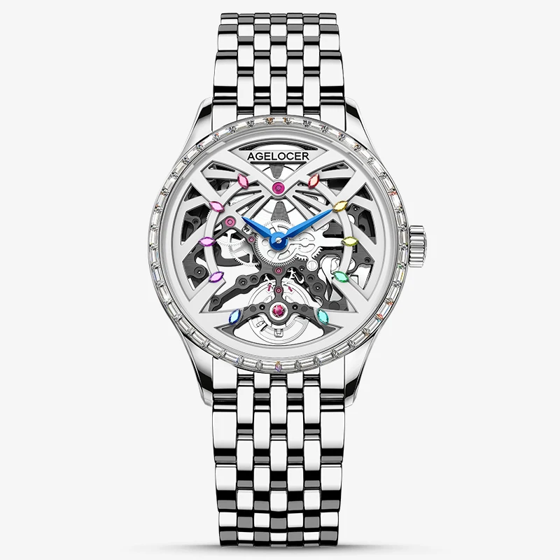 AGELOCER Original Schwarzwald Watch 36mm Men's Double-sided Hollow Automatic Mechanical Watch Birthday Gift for Men or Women