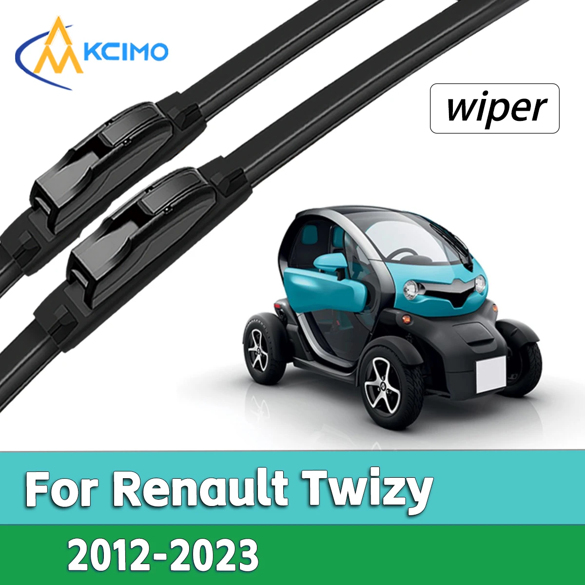 

High Quality Natural Rubber Front Wiper Set Compatible For Renault Twizy 2012-2023 Front Window Cleaning Kit