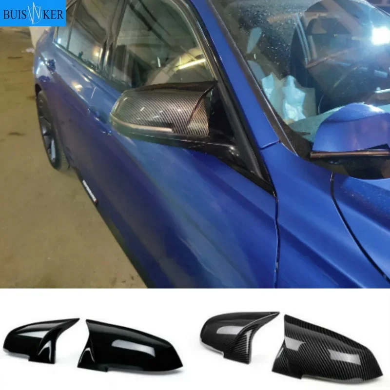 

For BMW 1 2 3 4 X Series Rear View Side Mirror Cover F20 F21 F22 F23 F30 F32 F36 X1 E84 F87 M2 Carbon fiber pattern Accessories