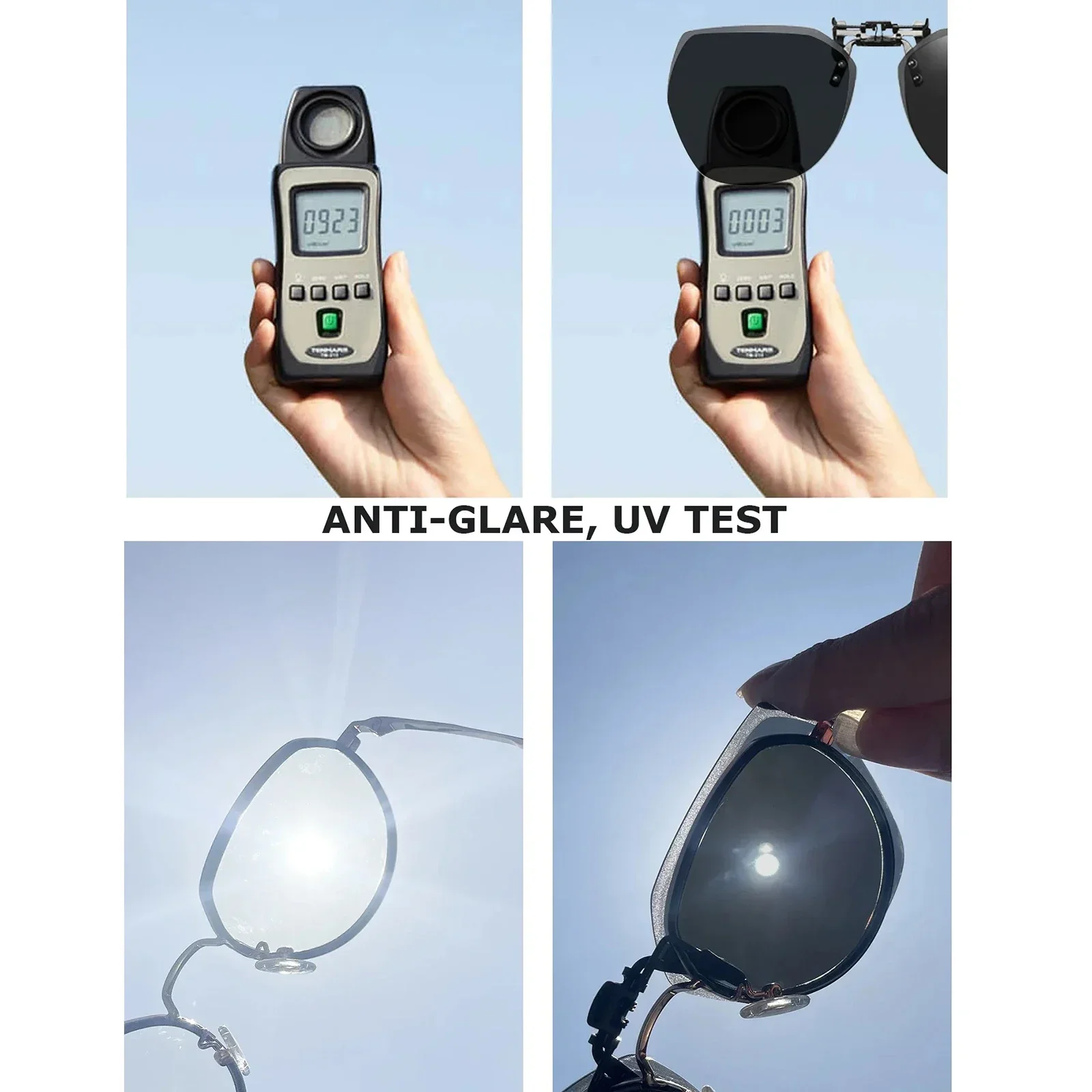 VEITHDIA Brand New Clip Occhiali da sole Polarizzati Clip-on Flip Up Clip Occhiali da sole senza montatura per occhiali a specchio-TAC UV400 Lente VFA809