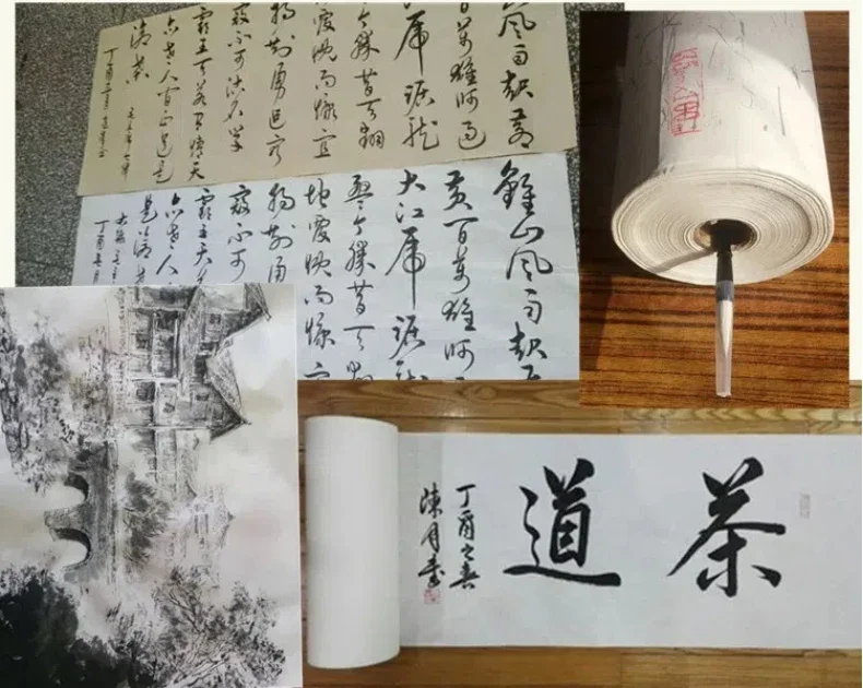 1 Rolle 50 m 100 m Xuan-Papier Chinesische Kalligraphie Malerei Roher Halbreis Handschrift Material Pinsel Freihand Malerei Produkte – Detail 18