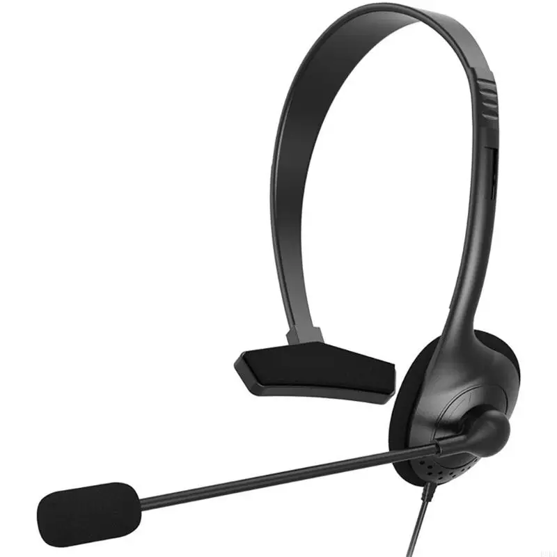 F3KE USB Headset with Microphone Single-Sided Computer Headphone Lightweight Call Center Headset for PC/Laptop/Computer