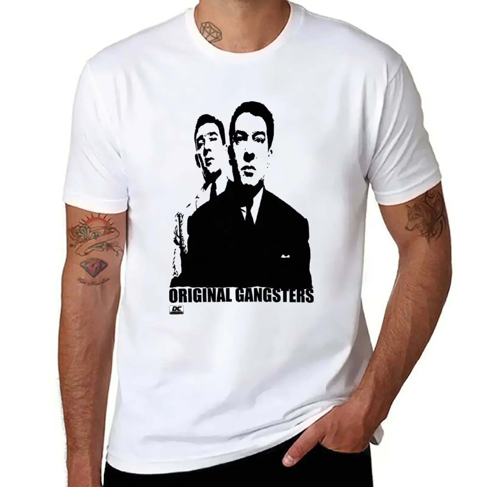 Camiseta gráfica The Krays masculina, tops bonitos, roupas de verão