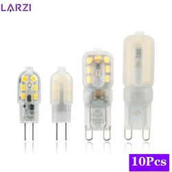 Substituição de lâmpadas de halogéneo, lâmpada LED, holofotes, lustre, SMD 2835, lâmpada, G4, G9, 3W, 5W, 7W, CA 110V, 220V, DC 12V, 10pcs por lote