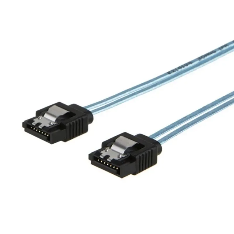 【From China】Monoprice 18 Inch SATA III 6.0 Gbps Cable with Locking Latch Straight and 90-Degree Plug Blue and Red
