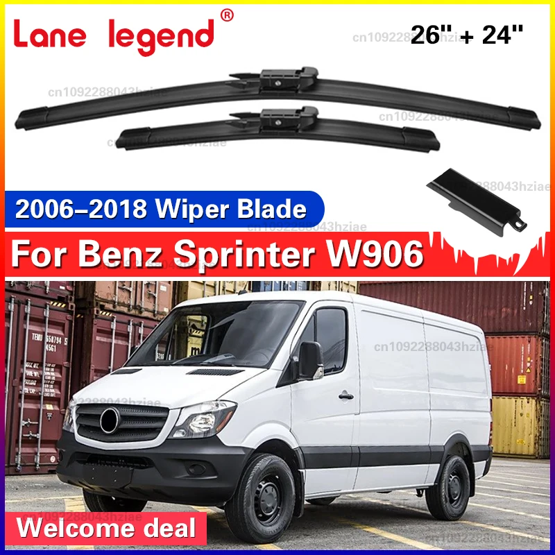 

For Mercedes Benz Sprinter W906 2006-2018 Wiper Front Wiper Blades Windshield Windscreen Window Rain Brushes 26"+24"