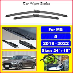 Car Front Wiper Blades For MG 5 MG5 2019 2020 2021 2022 Car Accessories Wiper Blade Brushes Cutter  Windscreen 24''+18''