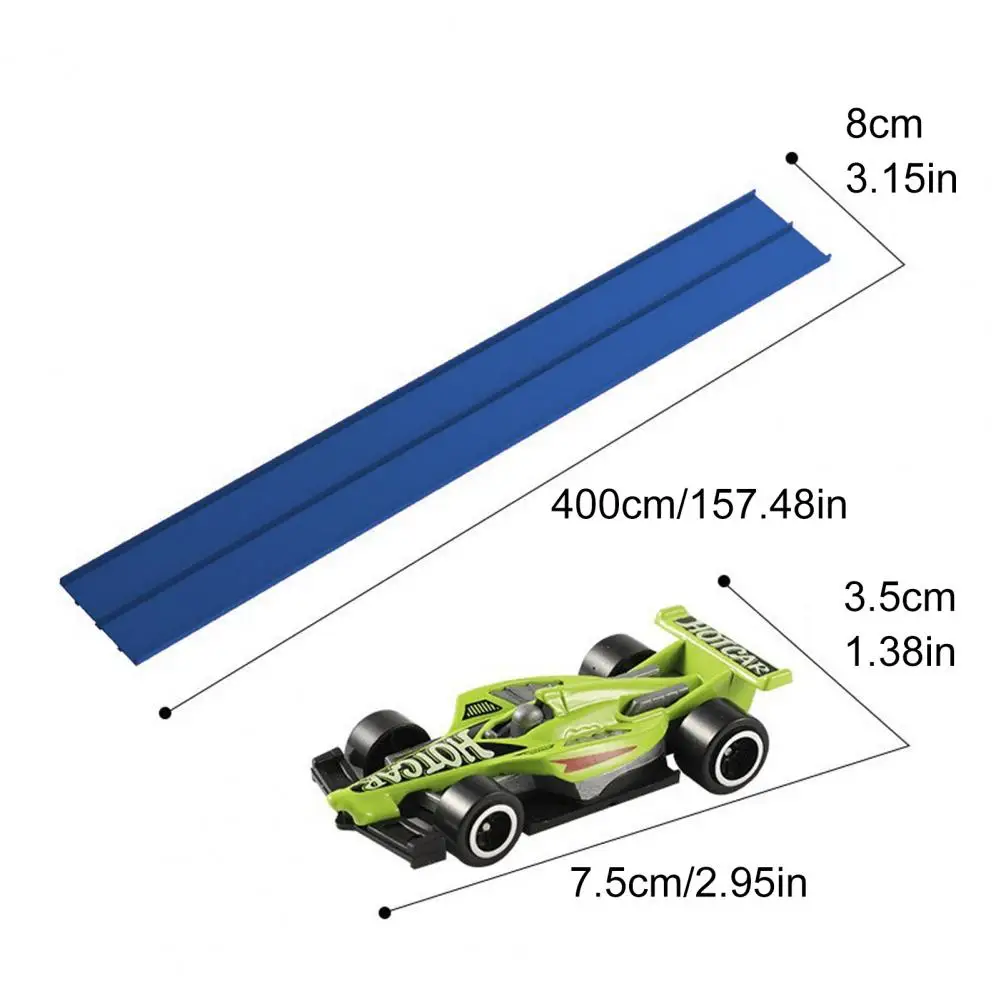 1 Set Kids Track Car Toy Kit with 8 Suction Cups Track Inertial Drive Alloy Car Connector DIY Gravities Rail Car Educational Toy