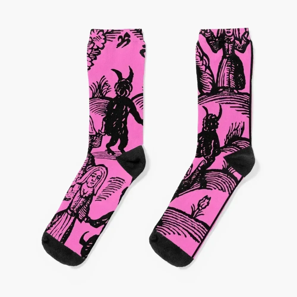 

Dance with the Neon Devil Socks kawaii Rugby Toe sports Men's Socks Luxury Women's
