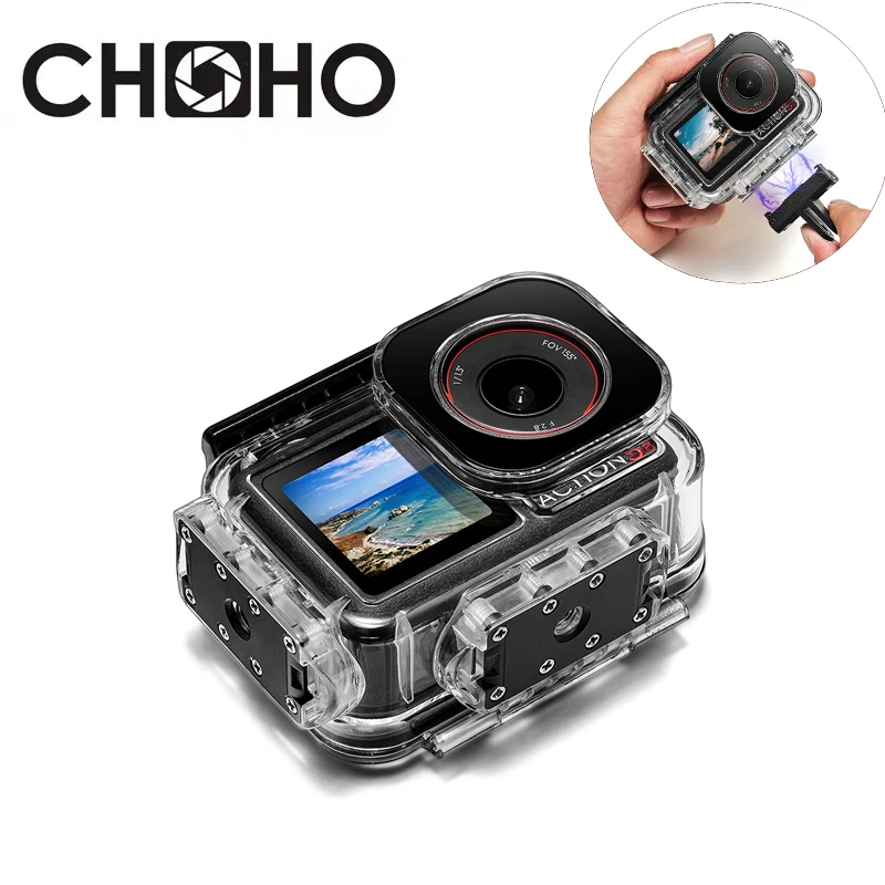 

Аксессуары для DJI Osmo Action 5Pro, водонепроницаемый чехол для дайвинга 45 м, магнитное крепление для подводной воды для камеры Dji Action 3 4 5 Pro
