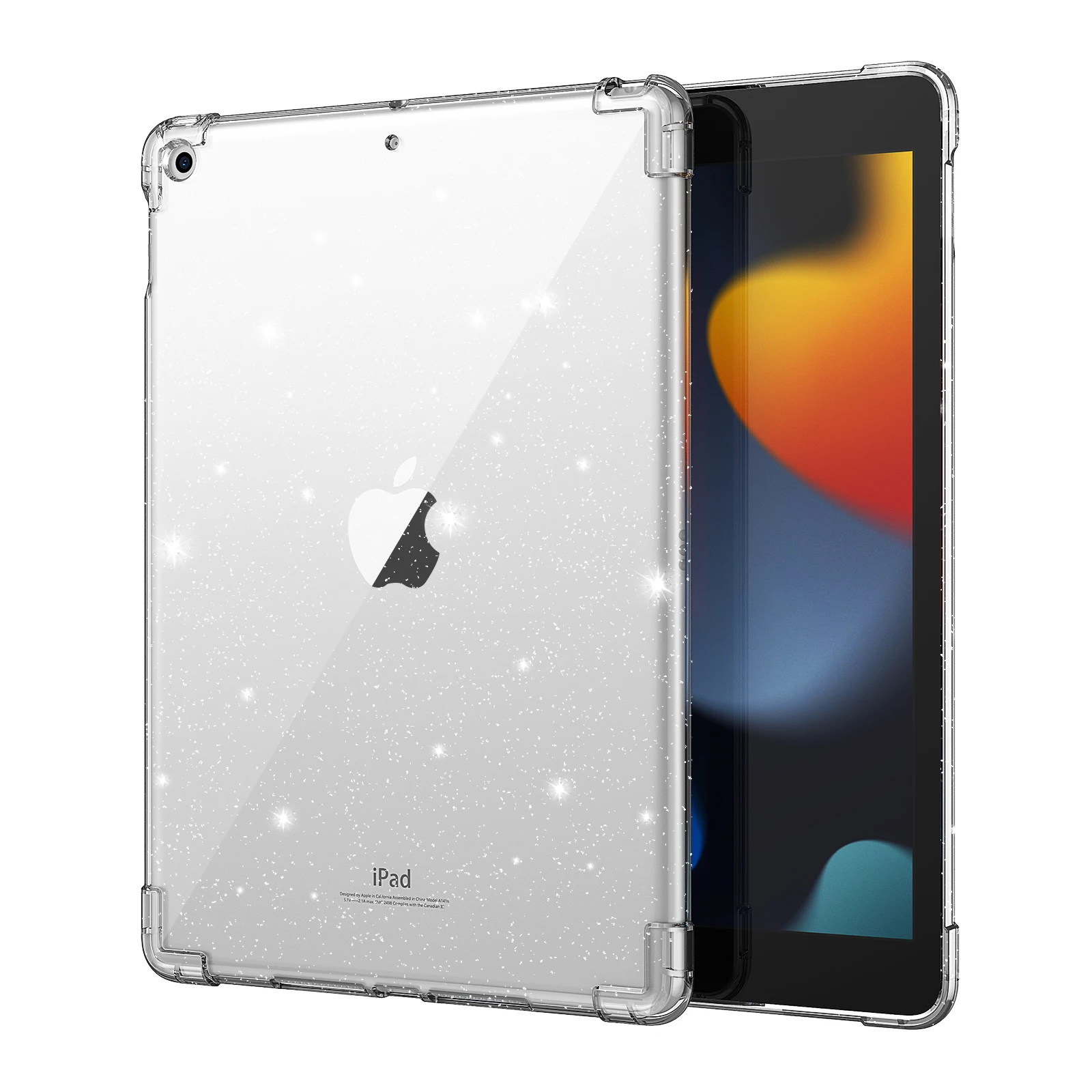 

Case for New iPad 9th Generation 2021/8th Gen 2020/7th Gen 2019 Shockproof Impact Resistant Flexible Transparent Clear TPU Shell