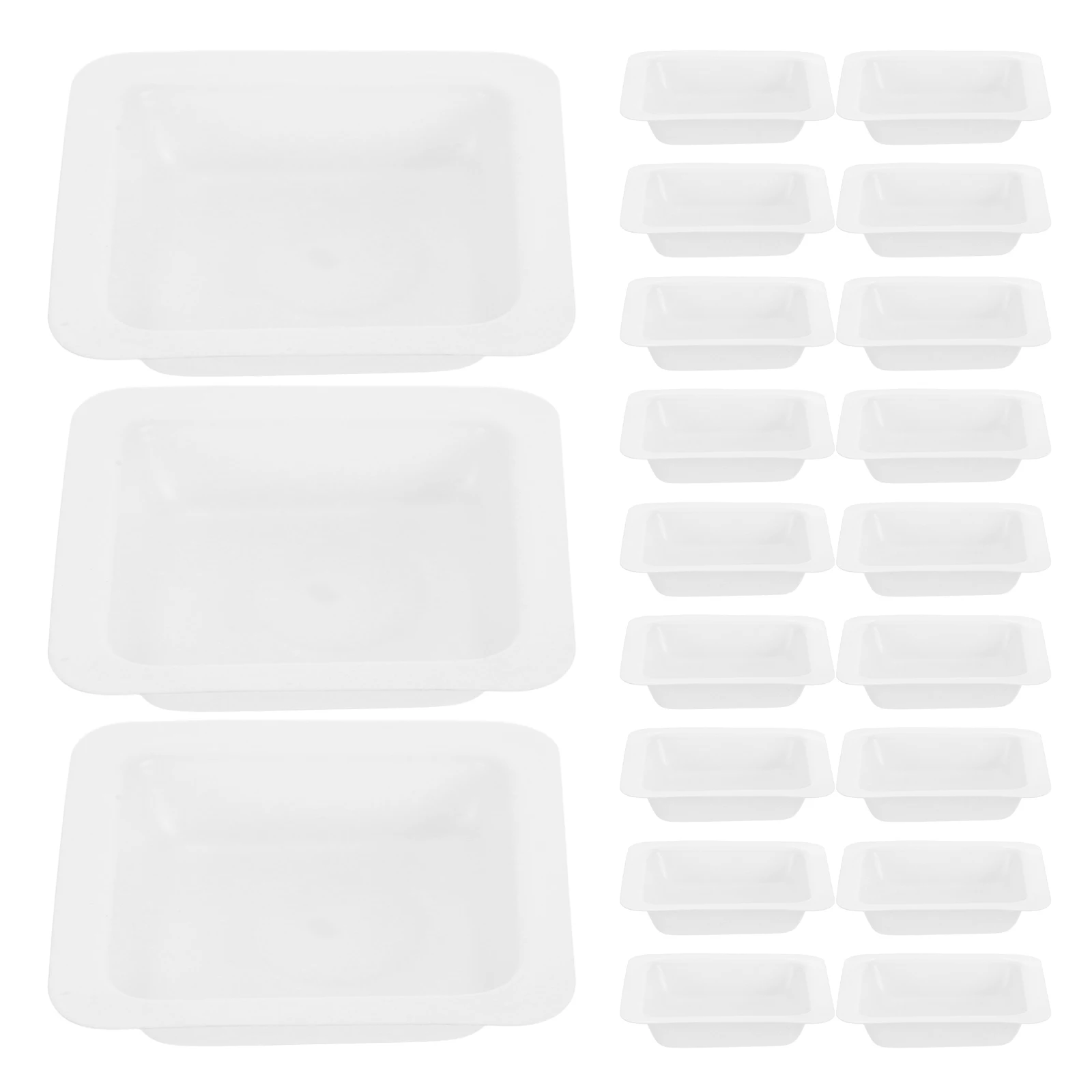 

50pcs Plastic Weighing Boats: Weighing Dishes Microwave Resistant Portable Lightweight Specimen Mixing Containers