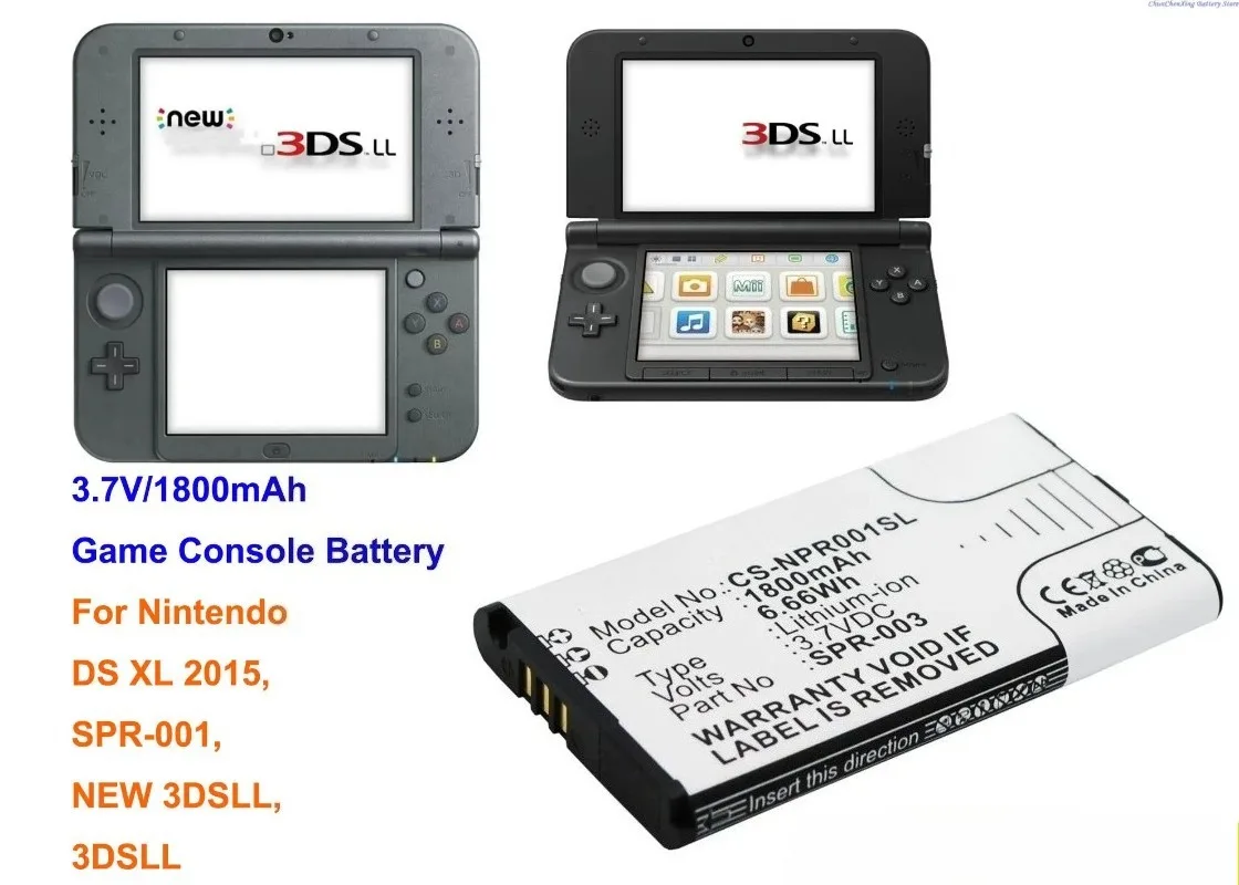 New CS-NPR001SL 3.7V 1800mAh SPR-003 SPR-A-BPAA-CO Battery for Nintendo NEW 3DSLL/DS XL 2015/SPR-001/3DS LL/NEW 3DSLL/DSXL 2015