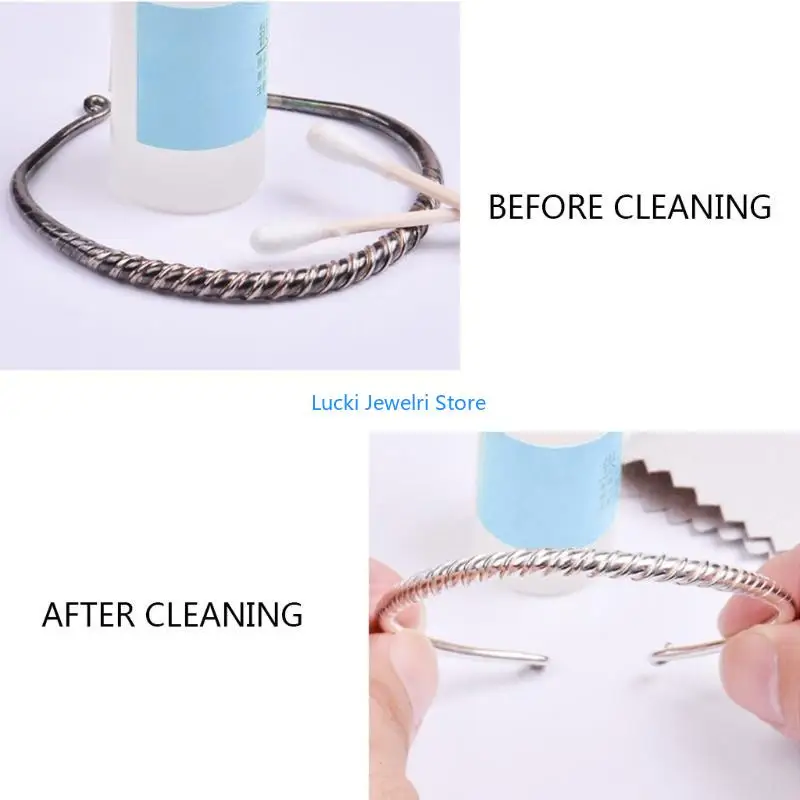 

193E Silver Polish Cloths Quick Tarnish Remover for Jewelry Silverware Watches Gently Clean & Remove Tarnish without Scratch