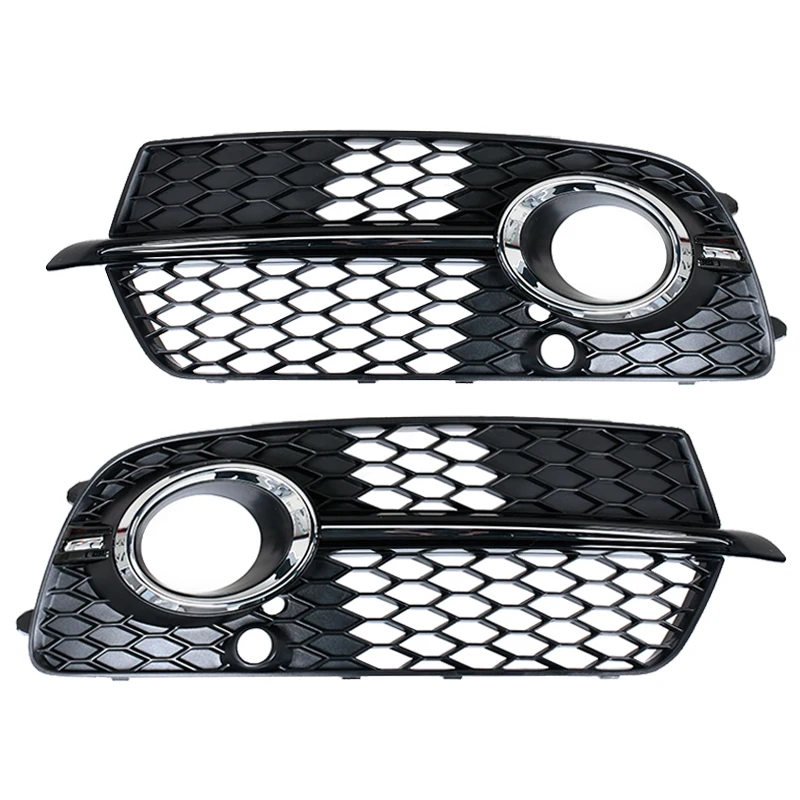 Car Front Bumper Side Fog Light Grill Mesh Honeycomb For Audi Q5 Sport S-line 2013 2014 2015 2016 2017 8RO807681S 8RO807682M