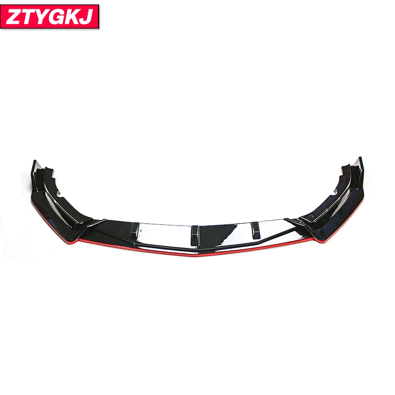 3 PCS RS Style PP Material Black Front Bumper Lip Spoiler Splitters For Honda Fit 4th Gen 2022