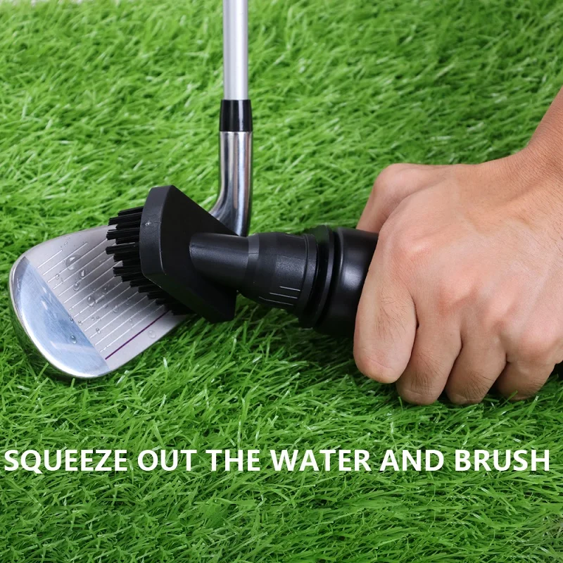 Cleaner Tool Accessories Black Plastic Golf Club Cleaning Brush With Water Spray Bottle Water Storage