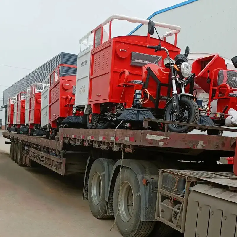 Портативная 3-колесная электрическая подметальная машина с литиевой батареей рулевого управления для чистки листьев, муниципальных и экологических машин