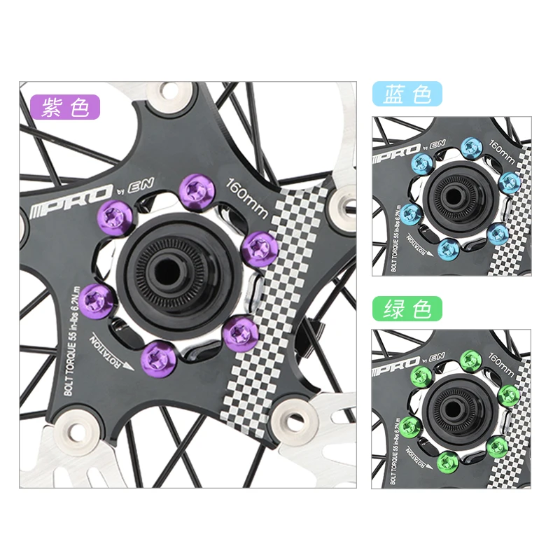 MTB Bremsscheibe Befestigungsschraube 12PCS T25 Farbe Legierung Stahl Scheibenbremse Schraube Fahrradzubehör – Detail 9