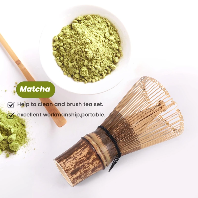 80 Prongs Matcha Whisk Japanese Ceremony Bamboo Chasen Matcha Tea Powder Whisk Green Tea L