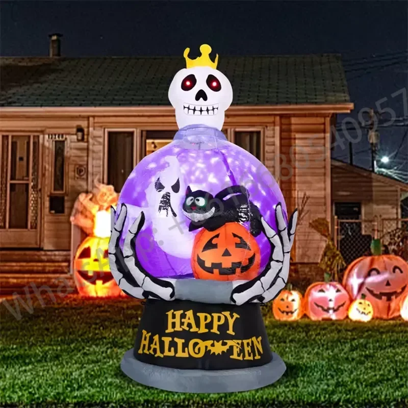 Halloween Inflatables Outdoor with LED Yard Scary Clown Spider Pumpkin Holiday Inflatable Model Halloween Decoration