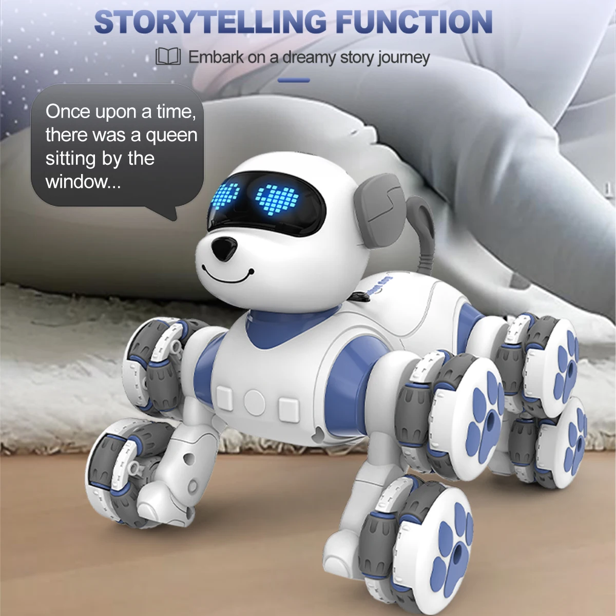 Jouets télécommandés pour chiens, Robot Intelligent de cascade à huit roues, modèle de programmation électronique Interactive pour animaux de compagnie, cadeaux pour enfants