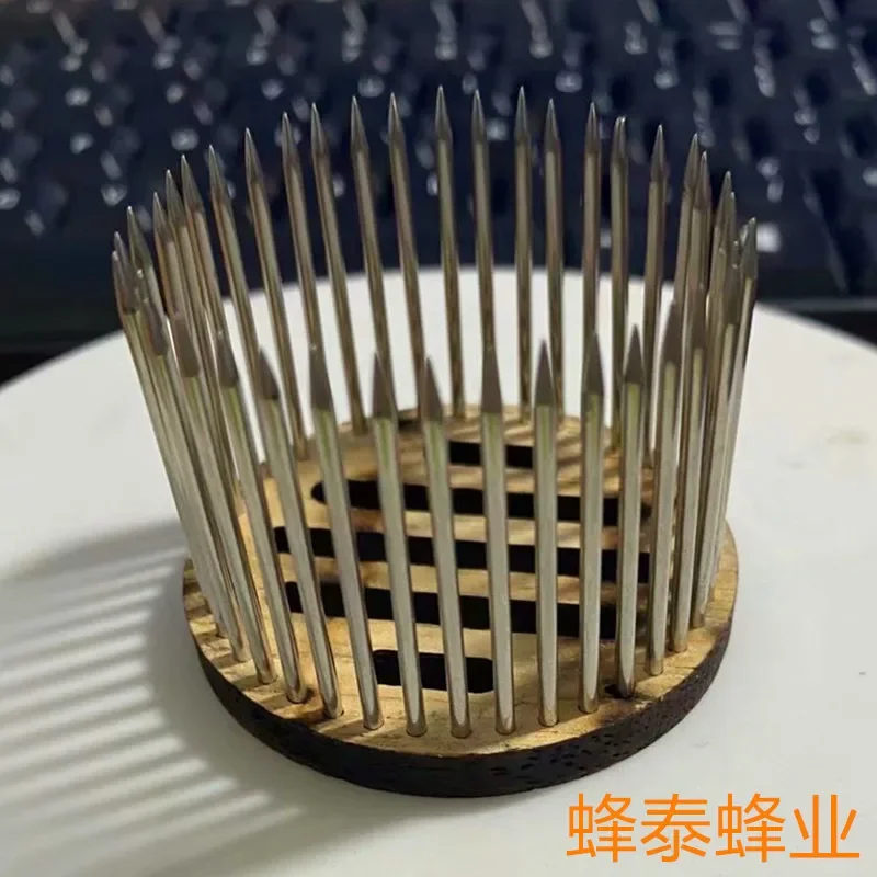 

10PCS Wooden Needle-type King Cage Off Bee Steel Needle Buckle Needle-tie Bee Stainless Steel