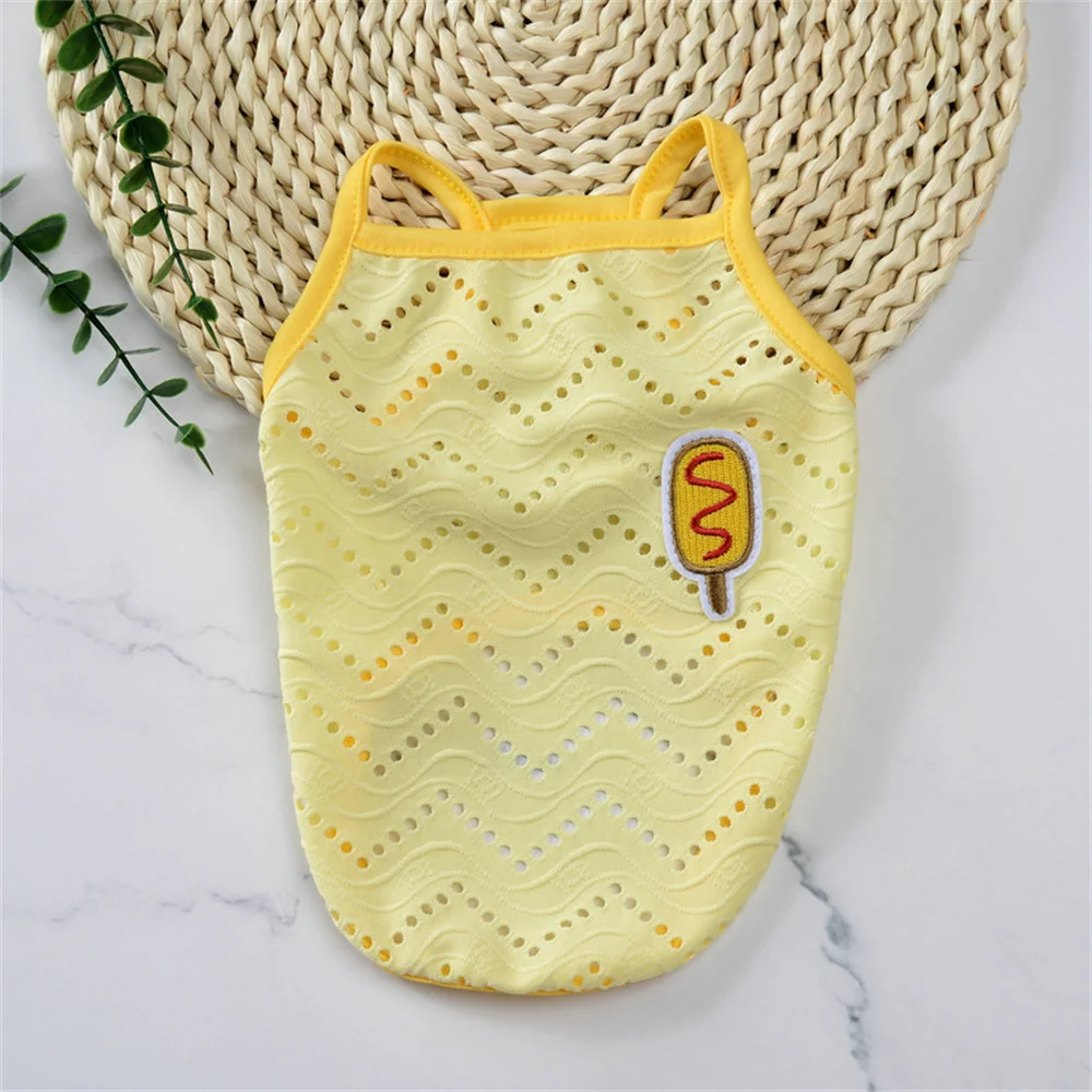 Mesh Breathable Sphynx Cat Clothes Clothing Summer Pet Camisole Vest for Cats Gotas Kitten Garfield Dog Shirts mascotas Apparel