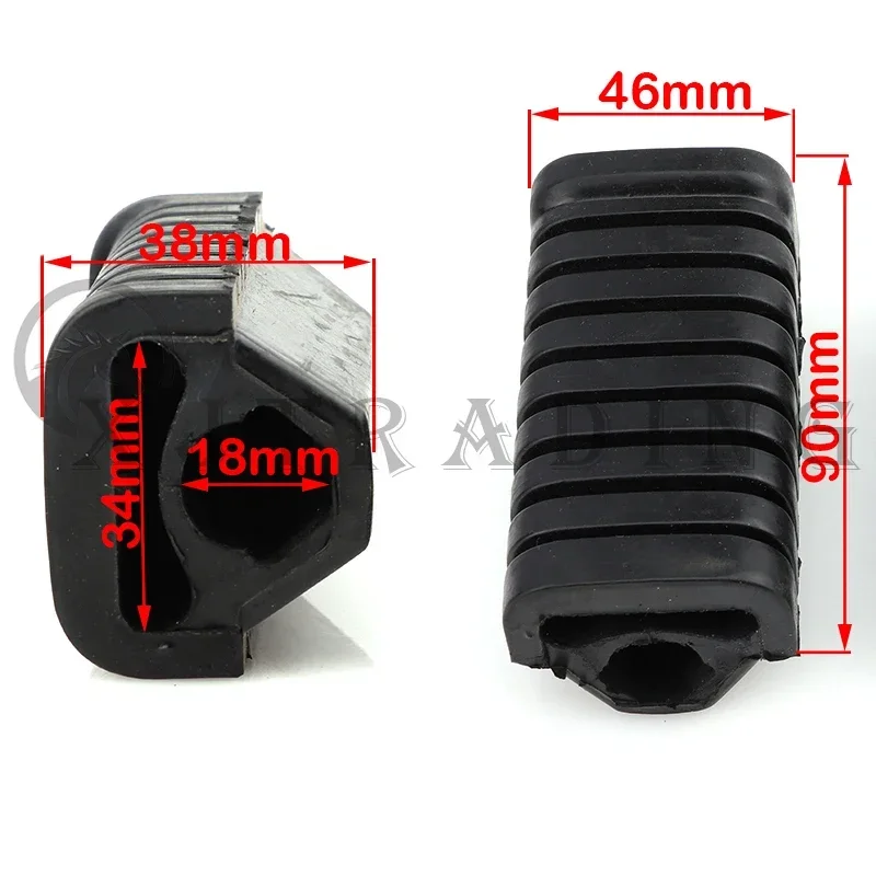 2 Pcs Motorbike Foot Peg Rubber Nonslip Footrest Pedal Foot Peg Cover Set for Honda WY125 Motorcycle Accessories 2024 New