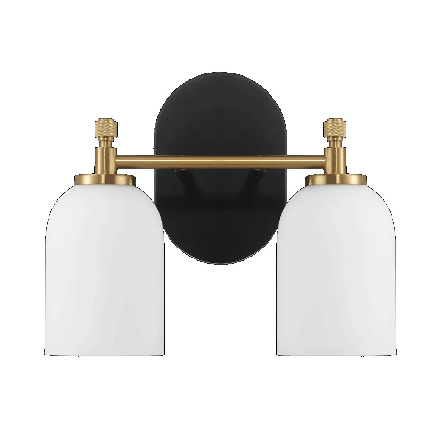 دوامة اثنين من أضواء الغرور على النمط التقليدي لمرآة الحمام فوق الجانب الشمعدان 12.25 واط × 10.125 ارتفاع × 5.5E مع الأبيض متجمد G #1