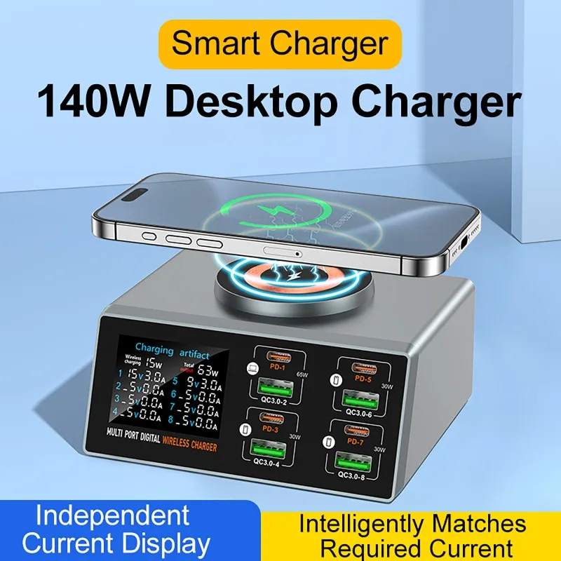 140w-multi-port-charger-with-digital-display-pd-qc-and-desktop-magnetic-wireless-charging-for-phones-and-laptops