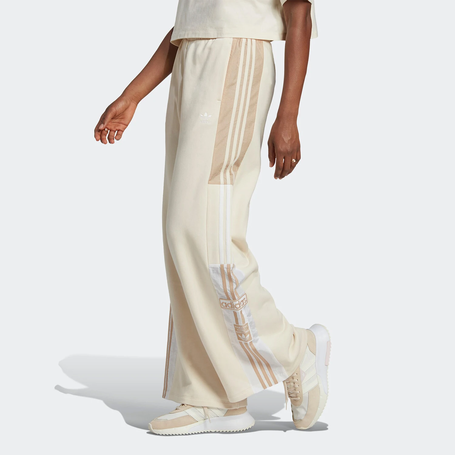 Adidas Official Authentic Three Stripes JOGGERS Women's Loose Sports Wide-leg Pants HM1706