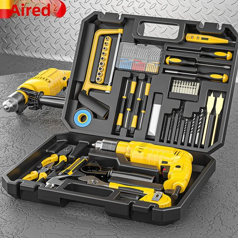 juego-de-herramientas-de-taladro-de-impacto-con-cable-que-incluye-un-kit-de-52-herramientas-manuales-un-taladro-electrico-de-710-w-y-un-kit-de-accesorios-para-reparaciones-todo-ello-en-un-estuche-de-almacenamiento