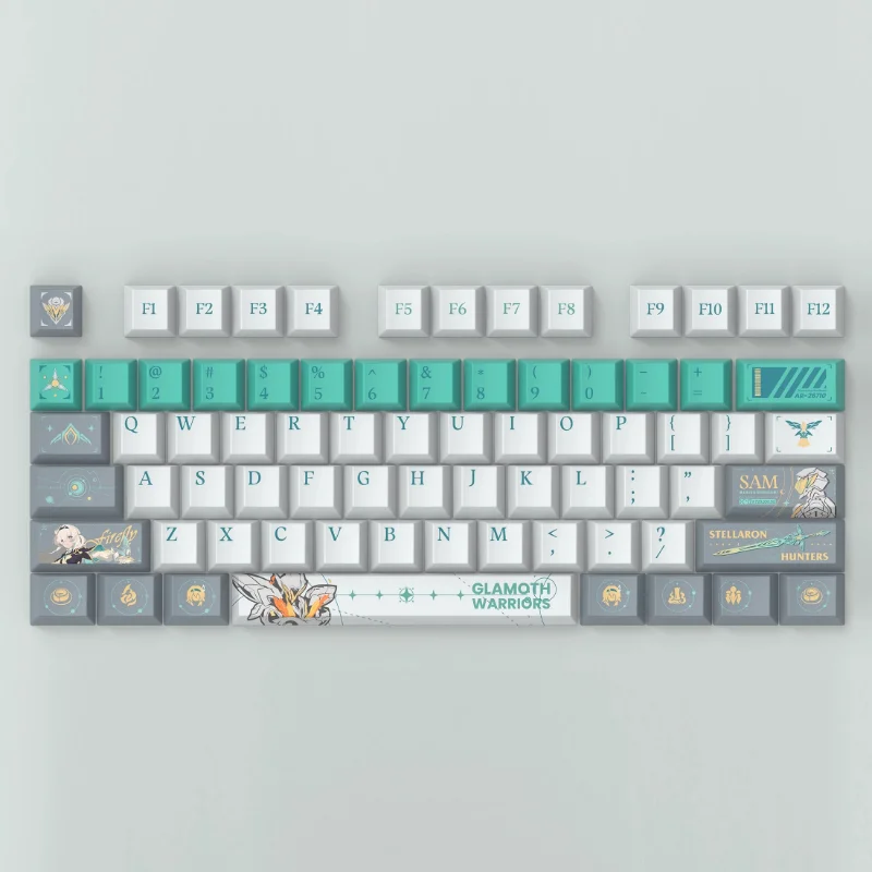 MiFuny Anime Firefly Theme Keycap Set 143Keys PBT Cherry Profile Customized Gaming Cartoon Keycaps for Mechanical Keyboards Gift