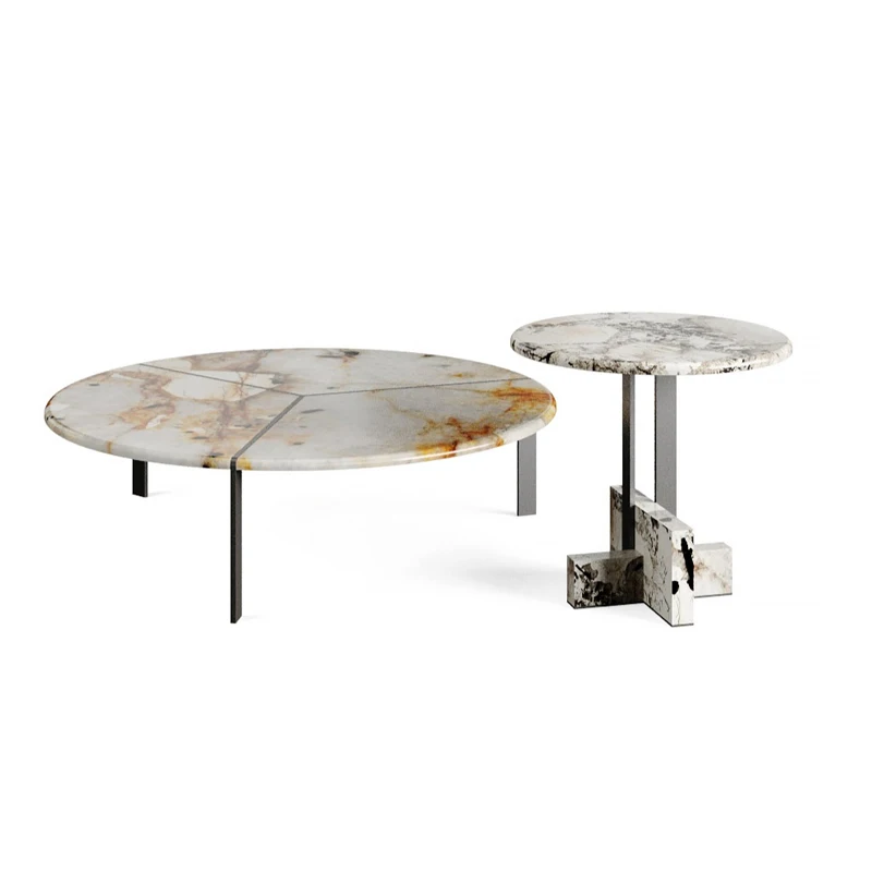 

Geometric Metal Marble Coffee Table Art Design Tea Table Side Table