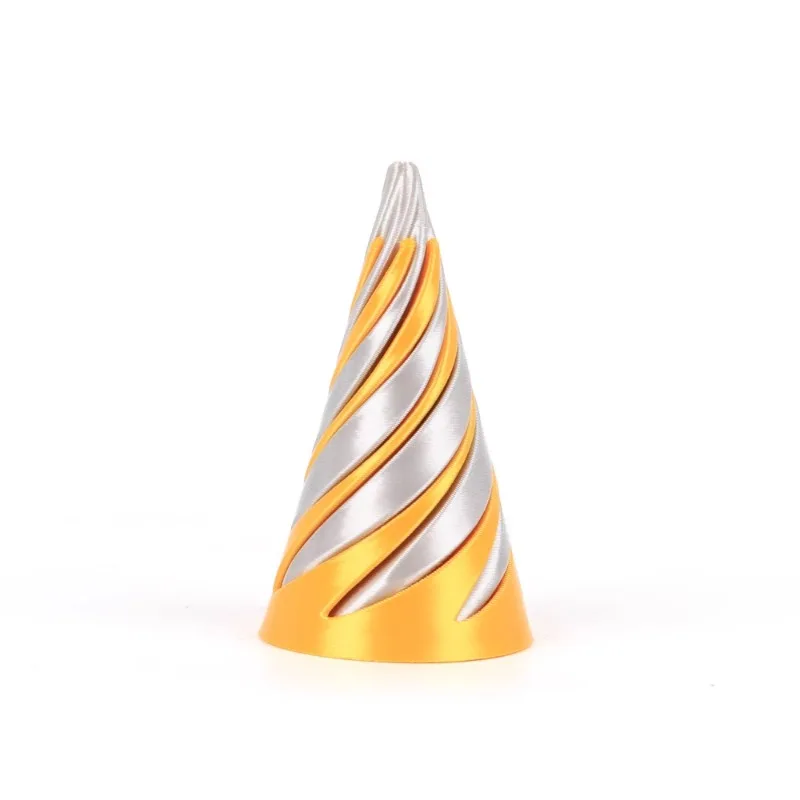 New 3D Printed Spiral Cone Toy Impossible Pyramid Gourd Santa Hat Passthrough Sculpture Mini Gift Creative Decompression Toy