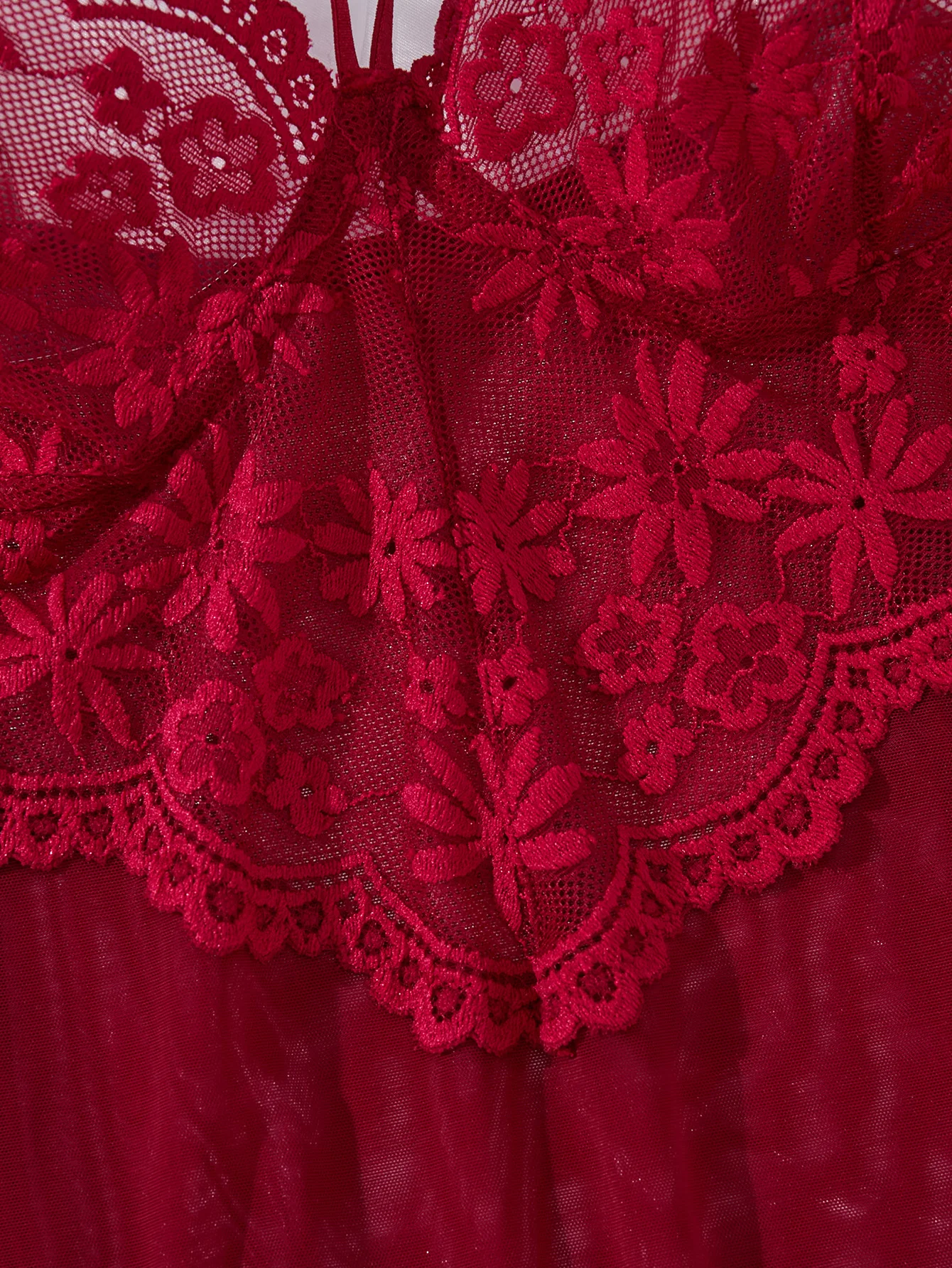 Wine Red Floral Lace Babydoll - Wine & Beer Quito review and price