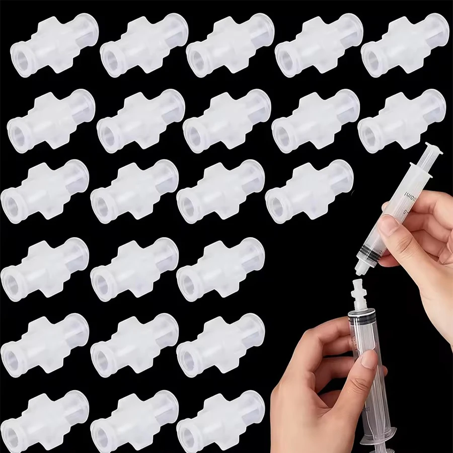 5/20/50Pcs Syringe Adapters, Luer Lock Connectors for Syringe Transfer, Securely Connect to Syringes & Adapters.