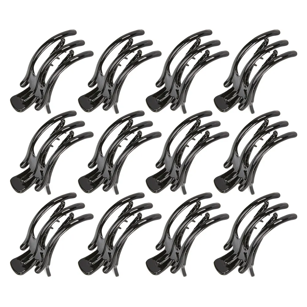 

12 Pcs Black Hairpin Woman Decor Clips Supplies Toothed Ponytail Holder Elegant Plastic Non Slip Hair Comb Styling Tool Fashion
