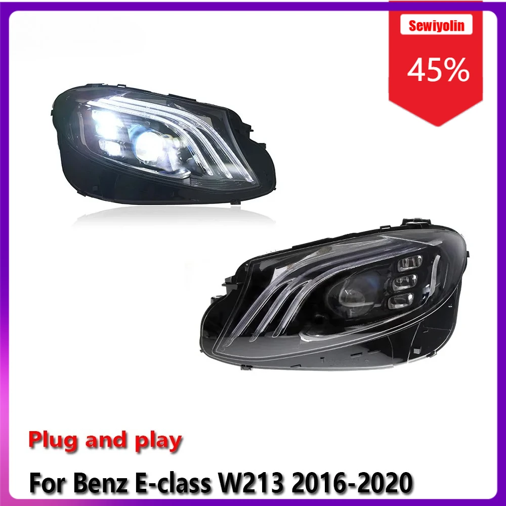 

Sewiyolin Car LED Lamp Headlight Assemblies For Benz E-class W213 2016-2020 Fog DRL Brake Turn Signal Lamp Plug and Play