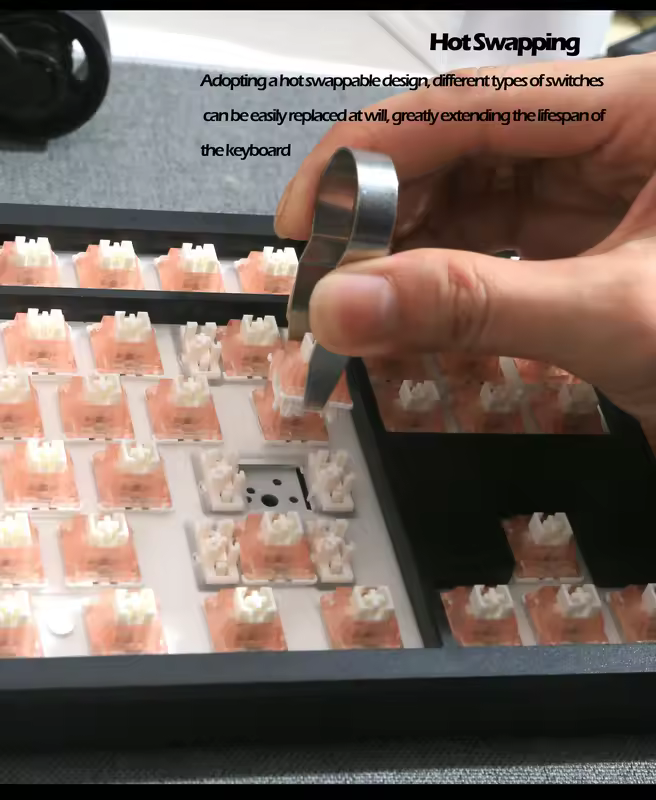 GMK108 DIY Kit Three Mode RGB Hot-swap South-facing Barebone Gaming Mechanical  Keyboard Kit VIA/QMK Gasket-Mount - Image 6